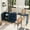 Navy Blue, variant on 89.7 Inch Wooden Sideboard with Extendable Table, Multifunctional Storage Cabinet with 2 Doors and 3 Drawers for Living Room and Kitchen, Black and Natural
