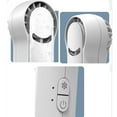 thumbnail image 3 of Ventilador de escritorio, ventilador de mano, carga USB con 3 velocidades, ideal para viajes y camping, y de bajo ruido. Blanco, 3 of 3