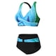 thumbnail image 4 of Gibobby Conjunto de Bañador Sexy Conjunto de traje de baño para mujer, conjunto de sujetador superior, Bikini con relleno, ropa de playa con estampado de(Azul,M), 4 of 5