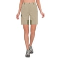 thumbnail image 4 of Little Donkey Andy Women's Golf Hiking Shorts Lightweight Quick Dry Outdoor Summer Shorts with Pockets 9 inch Khaki L, 4 of 7