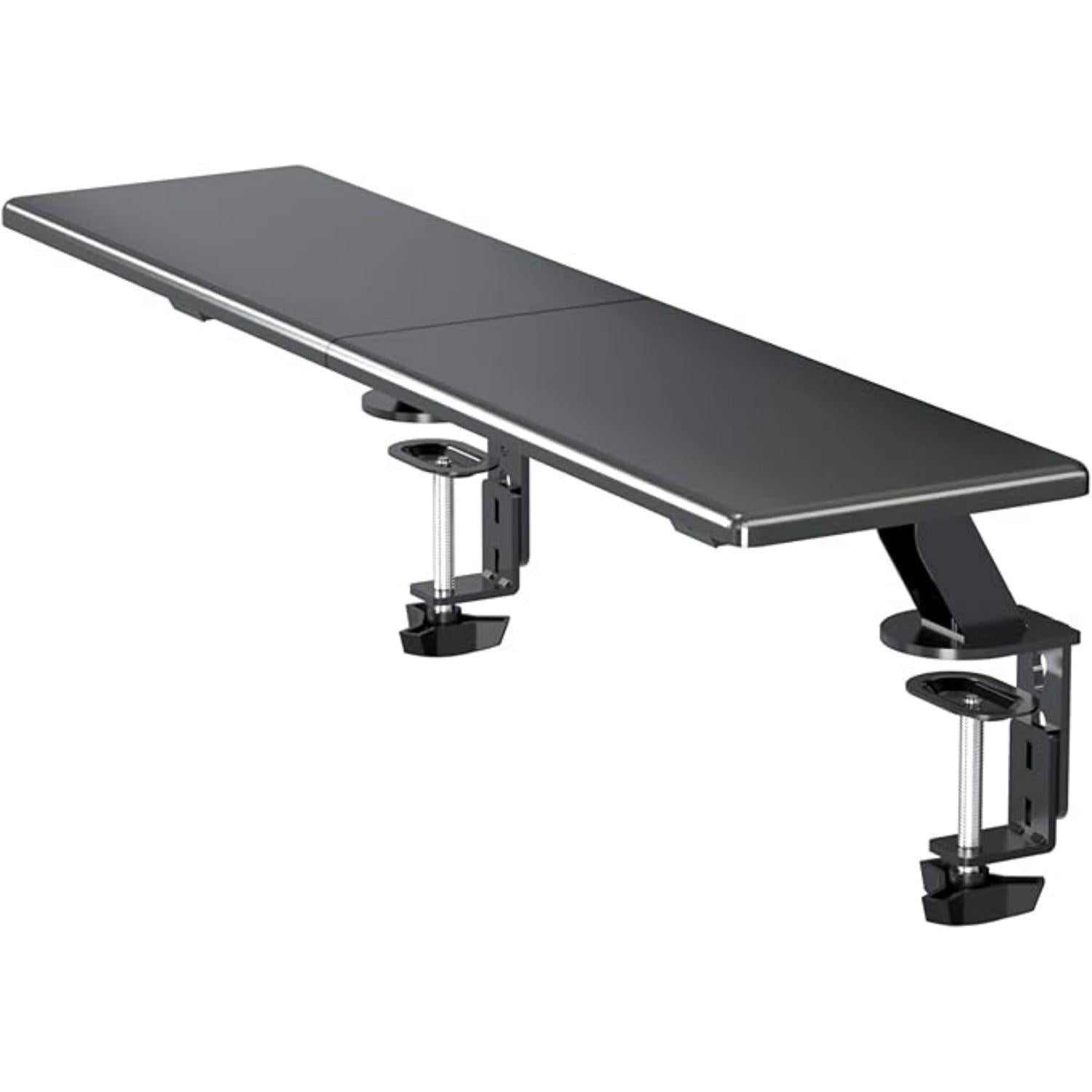Clamp-on 32 Inch Dual Monitor Desk Mount Riser Shelf Computer Stands for 2 Monitor,Laptop,Printer, Notebook,32.2” x 7.8” x 5.7”