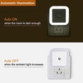 thumbnail image 4 of Juego de 6 luces LED nocturnas, blanco frío, luz nocturna de bajo consumo con sensor inteligente, encendido y apagado automático, luz de pared enchufable (blanco), 4 of 5