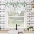 thumbnail image 4 of Sage Green Valances for Windows Eucalyptus Leaves Watercolor Leaf Red Fruit Farm Rod Pocket Curtain Valance Window Treatment Short Curtains for Kitchen Living Room, 42"x12", 4 of 5