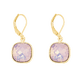 thumbnail image 1 of Arete para Mujer con Cristal Swarovski  en Forma de Cuadrado – Bañado en Oro 14k– Arete Elegante y Brillante, Aretes de Mujer de Moda– Joyería para Mujer de Moda– Regalo especial Ortiz Espinosa Temporada, 1 of 2