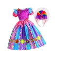 thumbnail image 1 of Vestido de caramelo para niñas pequeñas, vestido de princesa, vestido arcoíris colorido, vestido de piruleta 110, 1 of 9