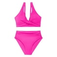 thumbnail image 5 of EYNMVR Women's Bikini Sets High Waisted Swimsuit Underwire Adjustable Straps Twisted Hook Full Coverage Bottom, 5 of 5