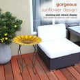 thumbnail image 5 of Alpine Corporation 15" x 19" Metal Sunflower Birdbath, Yellow, 5 of 11