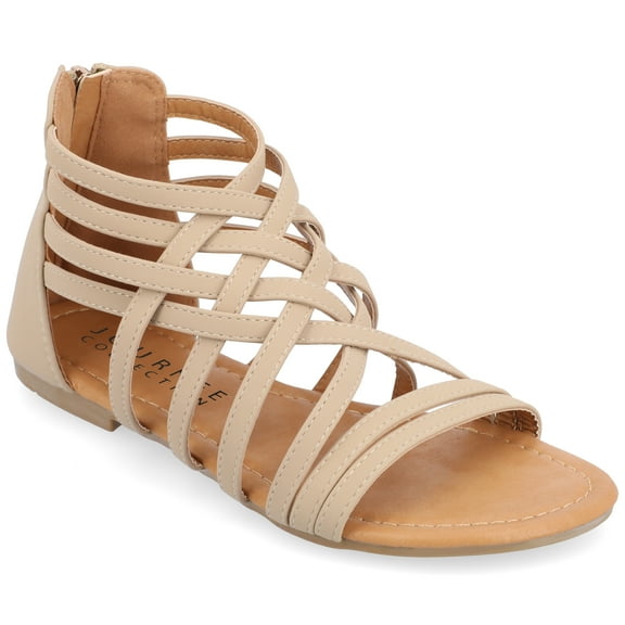 Journee Womens Hanni Gladiator Flat Sandals, Widths Available