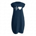thumbnail image 4 of ClodeEU Fashion Women Casual O- Neck Love Print Plus Size Pocket Dress Navy 6(M), 4 of 5