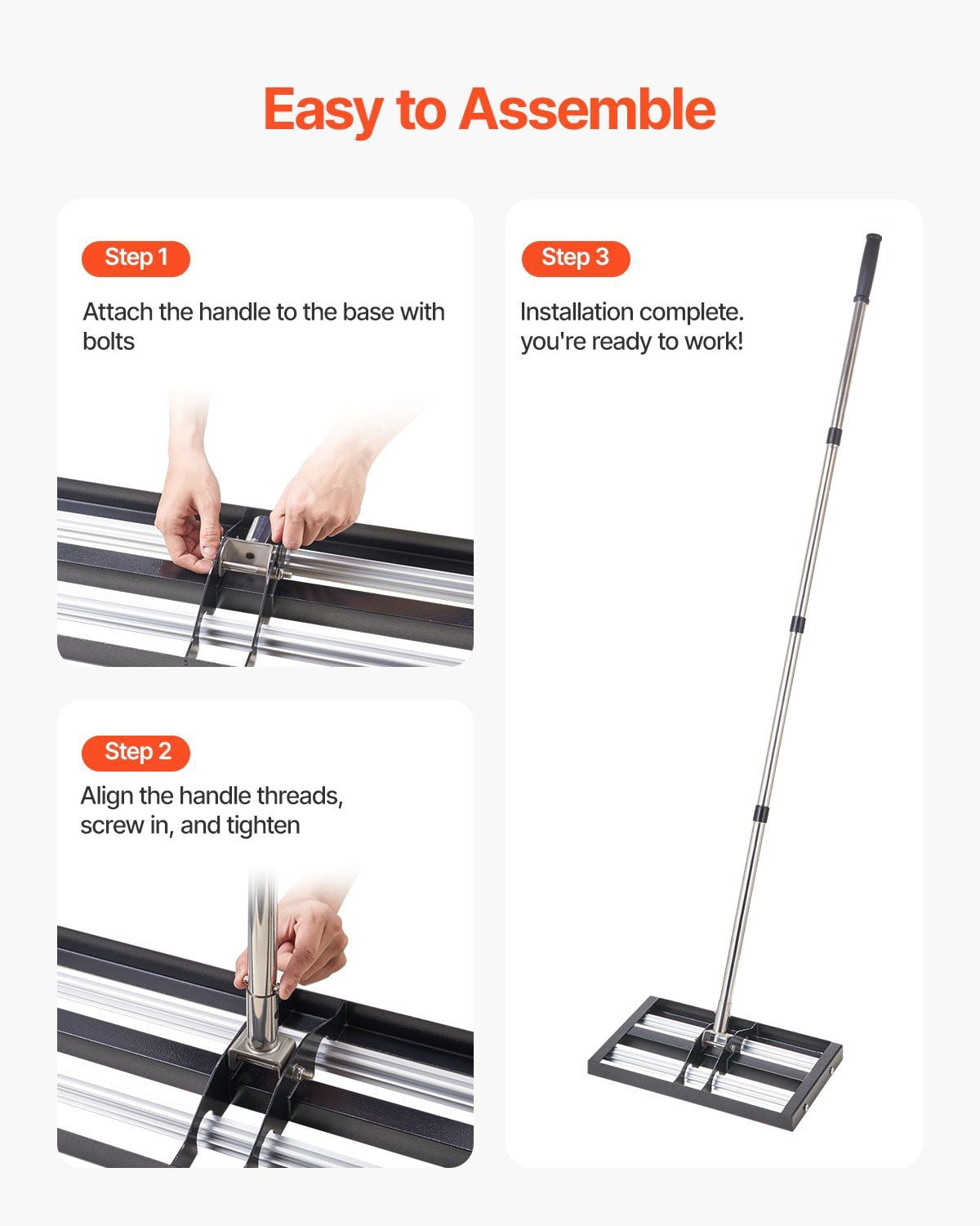 Updated Lawn Leveling Rake with Roller 17x10 Inch Stainless Steel Lawn Leveler 63.4 Inch Adjustable Handle Heavy Duty Yard Leveling Rake Effort Saving Lawn Leveling Tool for Yard Golf Court