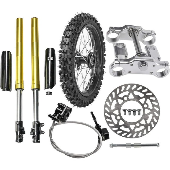 17" Front Wheel Rim Tire Assembly For Dirt Pit Bike Trail 70/100-17 Front Wheel Tire with 1.6x17 Rim & 15mm Bearing Fits 110/125/140/150/160cc Pit Dirt Bike Apollo SSR Taotao