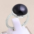 thumbnail image 2 of Black Onyx Ring-Sterling Silver Black Onyx Ring- Black Onyx Sterling Silver Handmade Ring-Solitaire Ring for Women, 2 of 5