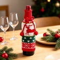 thumbnail image 4 of Cute Christmas Sweater Wine Bottle Cover, Handmade Wine Bottle Sweater For Christmas Decorations Cute Christmas Sweater Party Decorations Reindeer, 4 of 7