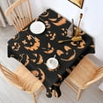 thumbnail image 2 of Black Halloween Pumpkin Faces Square Tablecloth,Waterproof Square Table Cover,Wipeable Spillproof Washable Table Cover for Home Kitchen Party Decor 42"X42"(107x107cm), 2 of 6