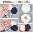thumbnail image 6 of Pearl Flower Belt Beaded Waist Chain Adjustable Women Dress Pendant Body Chain White Pearls Flowers Waist Belt Waistband Body Jewelry Accessory, 6 of 7
