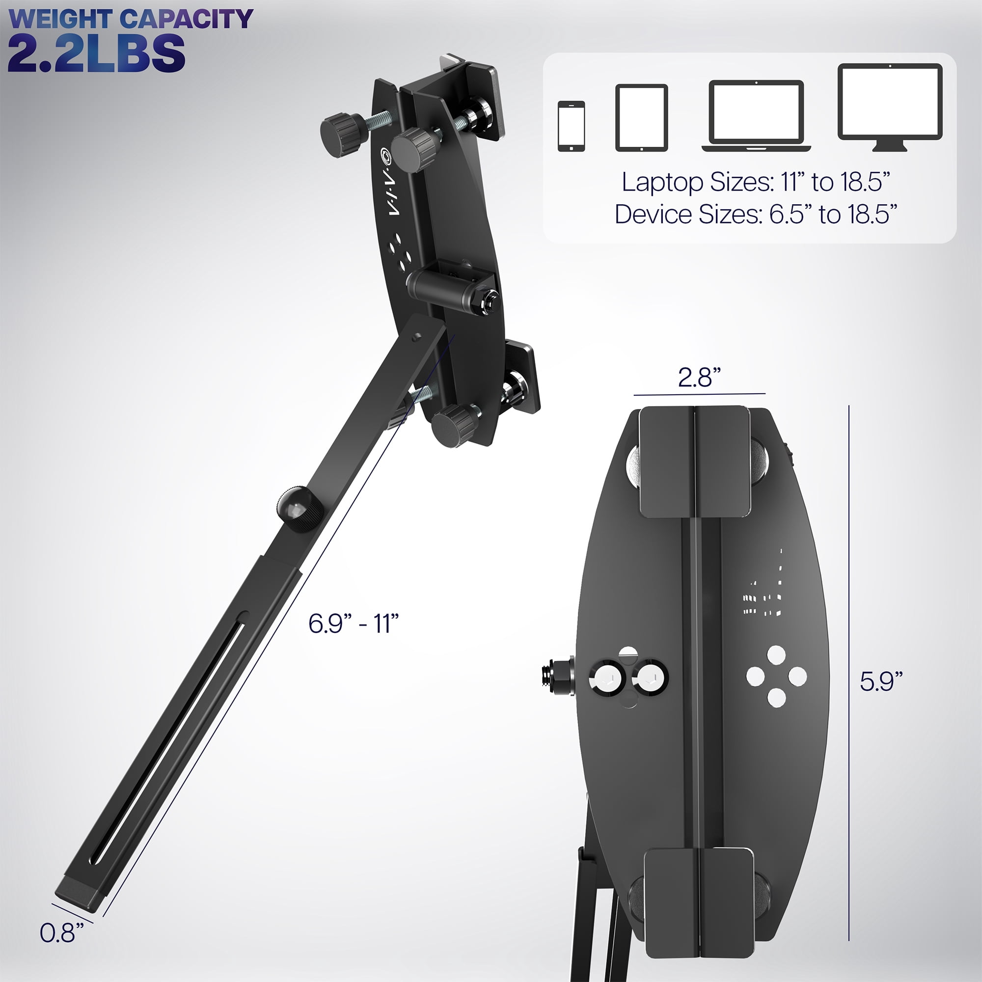 VIVO Universal Portable Computer Monitor Holder for Laptop Extension Holder Only