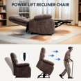 thumbnail image 5 of FLEXISPOT OKIN Dual Motor Oversized Power Lift Recliner Chair Heat & Massage for Elderly, Full Recline,Lay-Flat Capability & Adjustable Wide Backrest (25.2" Seat Width), 5 of 8