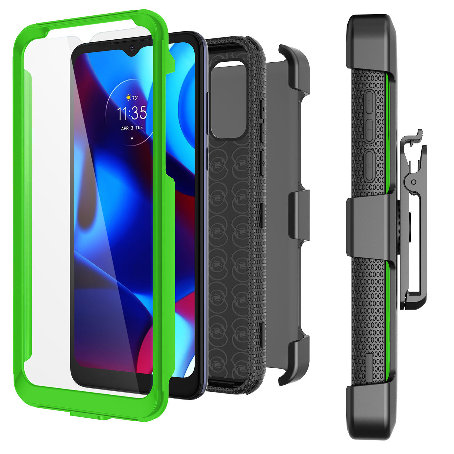 Cell Phone Case For Moto G Pure / Moto G Power 2022, Heavy Duty Phone Case [Builtin Screen