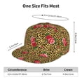 thumbnail image 2 of Adjustable Baseball Cap, Floral Leopard cute vintage Flat Bill Trucker Flat Brim Hats Dad Hat for Men Women - Snapback Hat Adjustable Size, 2 of 7