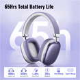 thumbnail image 2 of Wireless Bluetooth Headphones 5.1,40 Hrs Playtime Wireless Over-Ear Headphones,4 Mics ENC Noise Cancelling for Clear Calls, Lightweight Headset with Deep Bass Comfort fit for Travel Work, 2 of 8