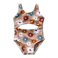 thumbnail image 4 of Swimsuits Brown One Piece Swimsuit Quick Dry Kids Bathing Suits 3Y, 4 of 4