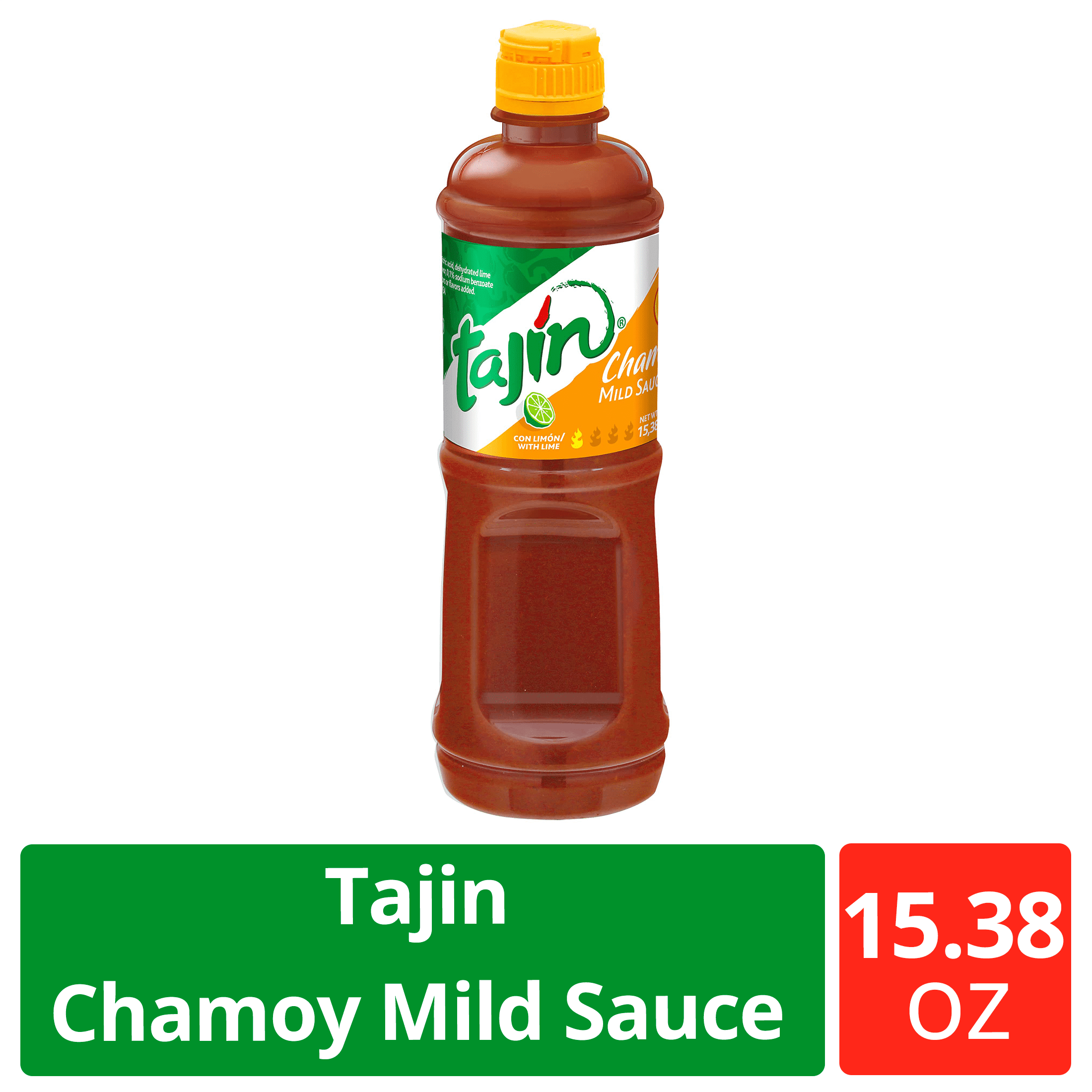 Tajin Fruity Chamoy Hot Sauce, Mexican Fruity Hot Sauce with Lime, 15.38 oz