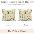 thumbnail image 2 of Mid Century Modern Throw Pillow Cover Set of 2 18x18, Yellow Retro Decorative Pillow Cases Cushion Covers for Sofa Bed Chair Farmhouse Outdoor,Retro Living Room Decor, 2 of 6