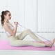 thumbnail image 1 of Banda elástica de resistencia para estirar espalda y hombros - Cuerda elástica de fitness con tensión ajustable para yoga, corrección de postura y entrenamientos en casa Aestivo | Morado |, 1 of 7