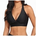 thumbnail image 3 of UAYOTSE Women Plus Size with Bra Women Lace Up Swimwear Tops Full Coverage Bikini Top Push Up Swim Crop Top Tie Back Bathing Suit Tops,Sizes XL, 3 of 7