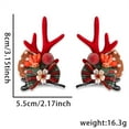 thumbnail image 2 of Christmas Hair Clip, Cute Xmas Reindeer Antler Hairpin Girl Women Hair Clips Cute Decor Xmas Hair Barrettes with Pom Balls Deer Ear Hair Accessories Festive Party Cosplay Gifts, 2 of 3