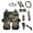 Bass Fish American Flag, variant on Psesaysky Hawaiian Palm Tree Car Seat Cover Sets for Women Auto Steering Wheel Cover Palm Tree Seatbelt Pads Cup Coasters Keychains Mirror Cover Car Interior Front Rear Seats Covers
