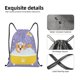 thumbnail image 4 of Fotbe Corgi Washing in Bathtub Bolsa Mochila con Cordón Estampada, Bolsa de Gimnasio Deportiva, Bolsa Cinch, Bolsa con Cordón para Hombres y Mujeres-Medium, 4 of 6