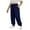 Navy, variant on Women's Plus Size Cuffed Baggy Jogger Pants with Drawstring Waist, Casual Comfortable Lounge Sweatpants with Side Pockets L-4XL