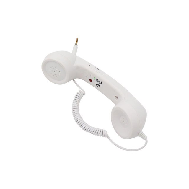 Sidaley Auricular de teléfono Auricular cómodo Receptor Cableado Vintage A prueba de radiación Receptores de teléfono universales Teléfonos móviles Videojuegos y accesorios Blanco