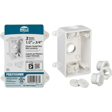 Outdoor Outlet Box - Bell Weatherproof PVC Outdoor Outlet Box
