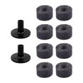 thumbnail image 1 of Runquan 10 Pieces Cymbal Accessories Cymbal Sleeves for Musician Performance Concert Grey, 1 of 8