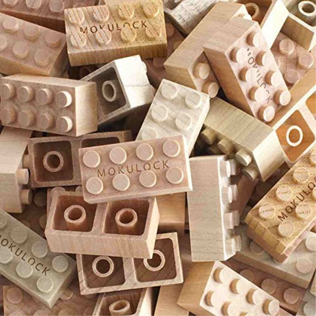 Mokulock Wooden Building Blocks, 48 