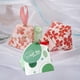 thumbnail image 4 of Bewildely Caja de dulces Favor de la boda Regalo de joyería con cinta Bolsas rojas Contenedor Estuche con estampado de flores para suministros Almacenamiento y organización del hogar Verde, 4 of 6