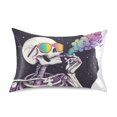 thumbnail image 7 of Yayeee Pillowcase Standard Size Set of 2 Satin Wrinkle Resistant Pillow Case, White Skeleton, 7 of 7