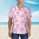 thumbnail image 2 of Fotbe Rabbit Face Camisa Hawaiana para Hombre Unisex – Camisa Casual de Verano con Botones de Manga Corta de Algodón y Lino,XX-Large, 2 of 7