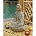 thumbnail image 1 of Design Toscano EU1017 Asian Goddess Guan Yin Seated on Lotus Outdoor Garden Statue, 12 Inch, full color, 1 of 8