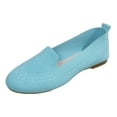 thumbnail image 2 of Wide Width Ballet Flats Shoes for Women Lightweight Foldable Knit Flats Comfortable Dressy Casual Work Loafers Blue Size 8.5, 2 of 5