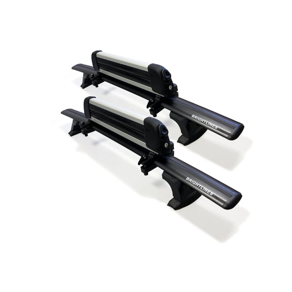 BrightLines Roof Rack Crossbars Ski Rack Combo Compatible for Jeep Grand Cherokee 2011-2021 with Roof Black Moldings (up to 6 Pairs of Skis or 4 Snowboards)