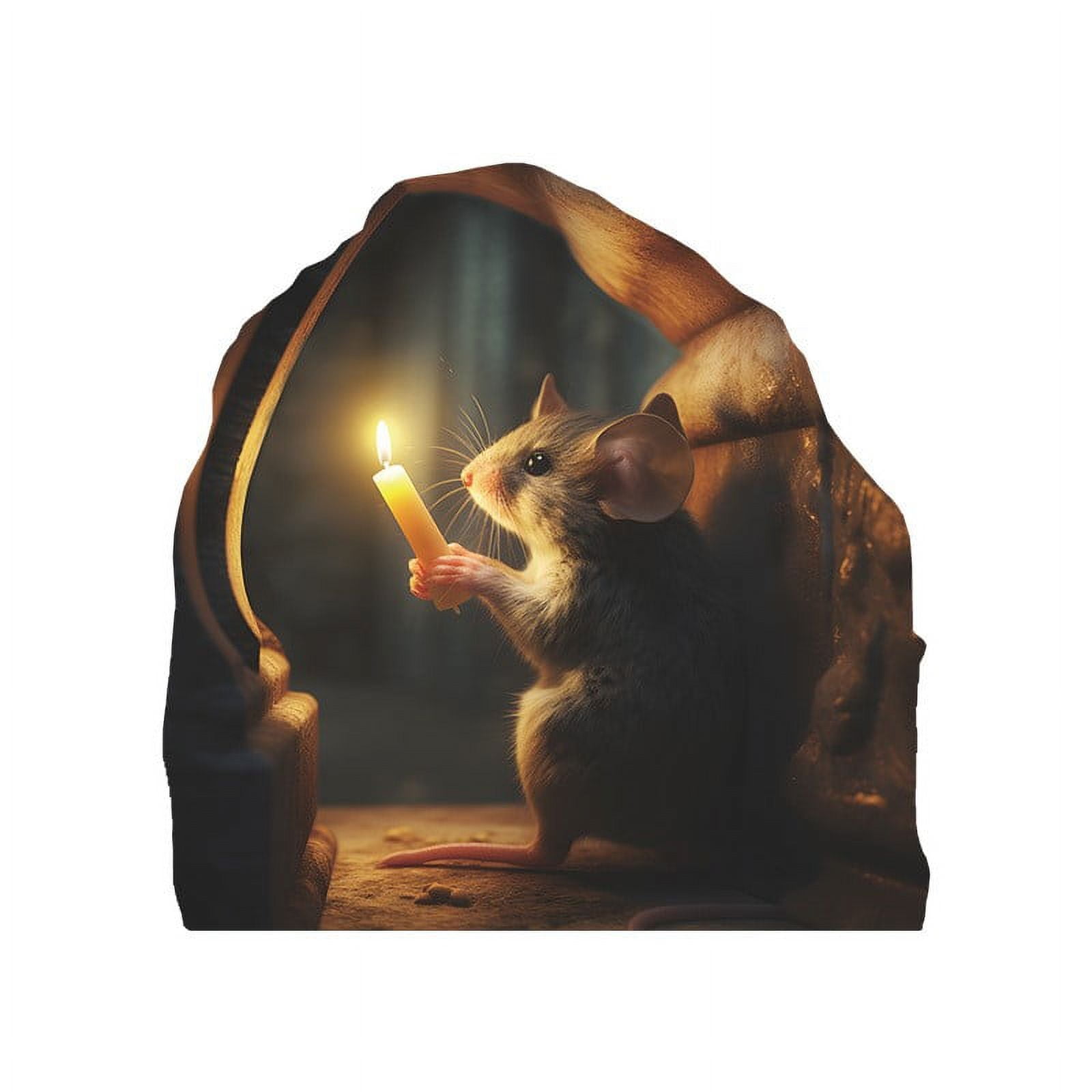 Wizard Mouse In Mouse Hole 3D Wall Decal – Peel-and-Stick Wall Sticker (5" X 5.5") - View #8