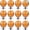 Amber 12PCS, variant on 12 PCS Crystal Cabinet Knobs Round Glass Bubbles Knobs Smooth Drawer Pulls Handle for Home, Cabinet, Drawer and Dresser with 3 Different Size Screws, 30MM (Transparent)