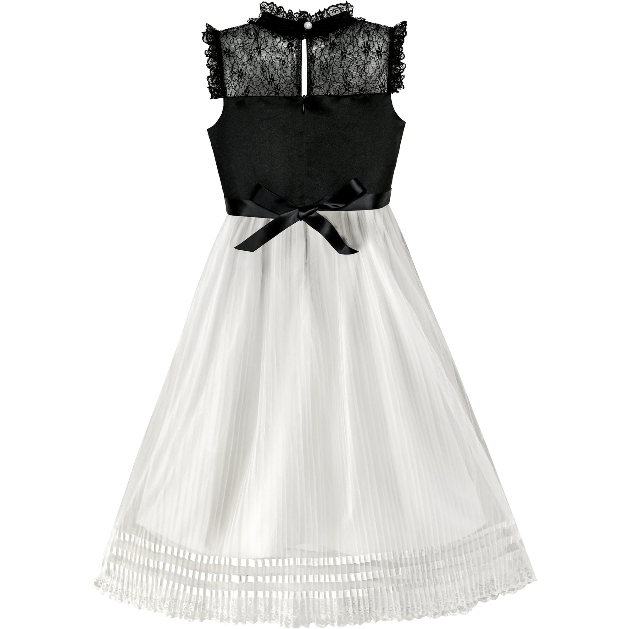 Girls black white dress 2025