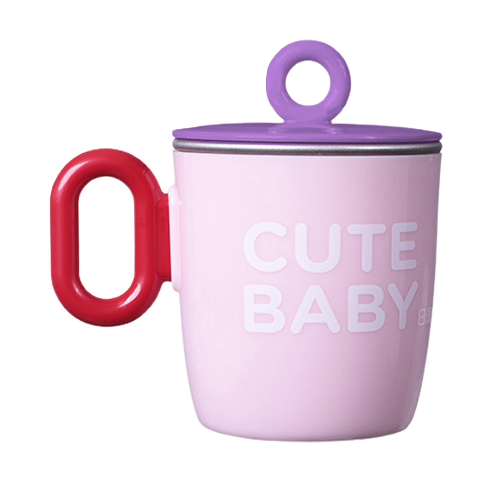 Valueder Baby Kids Toddler Sippy Cup Mug for Milk, Coffee, Stainless Steel  Trainer Straw Cup with Lid, Fox, 7oz/Pink