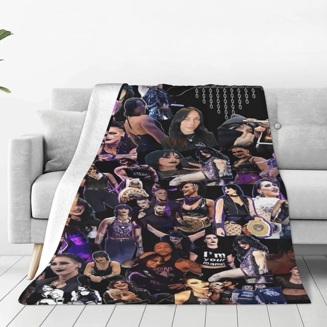Couverture Légère Rhea Wrestler Ripley pour Climatiseur, Couverture King Size pour Toutes les Saisons, Couvertures Douces pour Voiture et Course 40"x30 Pouces