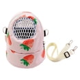 thumbnail image 1 of Pet Bag Side Zipper Shoulder Belt Vent Hole Window Small Pet Rabbit Cage Hamster Carrier for Outdoor, 1 of 10