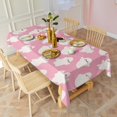 thumbnail image 3 of Halloween Pink Ghosts Pattern Rectangle Tablecloth 60"x120",Waterproof Polyester Rectangle Table Cloth, Wipeable Spillproof Polyester Tablecloth for Dining, Camping, Indoor and Outdoor, 3 of 6